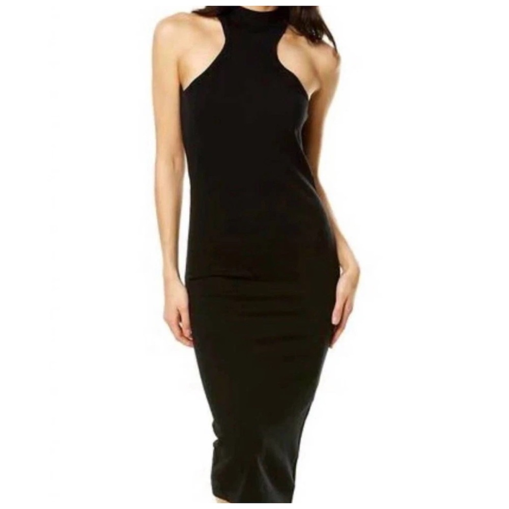 NWT 525 AMERICA REVOLVE black knitted nylon bodycon midi dress